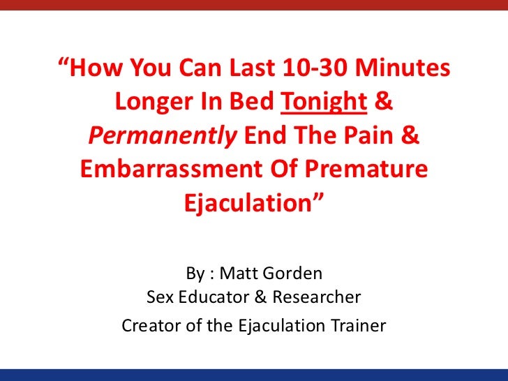 How Do I Cure Premature Ejaculation How Do I Cure Premature Ejaculation
